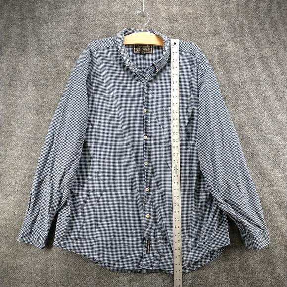 Abercrombie & Fitch Men's Button-Down Shirt Blue White Large Long Sleeve Check - Picture 10 of 12